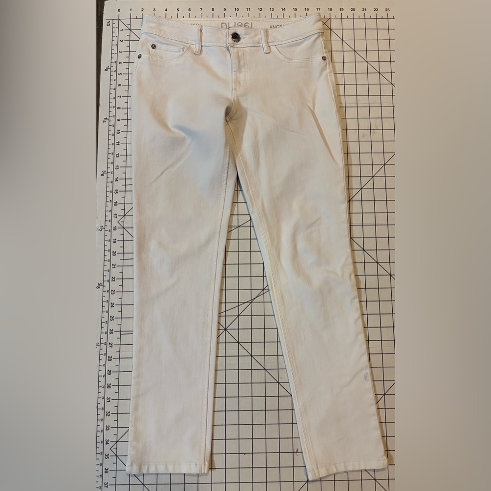 DL1961 Denim Women’s Size 28 Milk White  “Angel” Mid Rise‎ Skinny Ankle Jeans